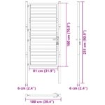 vidaXL Záhradná bránka uzamykateľná čierna 100x180 cm hliníková – Obrázok 10