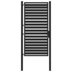 vidaXL Záhradná bránka uzamykateľná čierna 100x180 cm hliníková – Obrázok 2