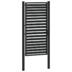 vidaXL Záhradná bránka uzamykateľná čierna 100x180 cm hliníková – Obrázok 4