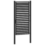 vidaXL Záhradná bránka uzamykateľná čierna 100x180 cm hliníková – Obrázok 7