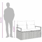vidaXL Záhradná pohovka s vankúšom 120 x 62 x 69 cm polyratan – Obrázok 11