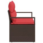 vidaXL Záhradná pohovka s vankúšom 120 x 62 x 69 cm polyratan – Obrázok 6