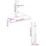 vidaXL Stojan na slnečník Biela Oceľ for 25-32 mm Pole – Obrázok 9