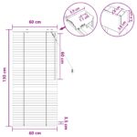 vidaXL Žalúzia Čierna 60 x 130 cm 35 mm Masívne Paulownia drevo – Obrázok 9