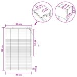 vidaXL Žalúzia Čierna 80 x 130 cm 35 mm Masívne Paulownia drevo – Obrázok 9