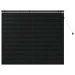 vidaXL Žalúzia Čierna 145 x 130 cm 35 mm Masívne Paulownia drevo – Obrázok 2