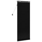 vidaXL Žalúzia Čierna 65 x 160 cm 35 mm Masívne Paulownia drevo – Obrázok 4