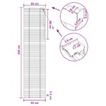 vidaXL Žalúzia Čierna 65 x 250 cm 35 mm Masívne Paulownia drevo – Obrázok 9