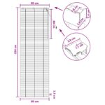 vidaXL Žalúzia Čierna 80 x 250 cm 35 mm Masívne Paulownia drevo – Obrázok 9