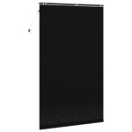 vidaXL Žalúzia Čierna 145 x 250 cm 35 mm Masívne Paulownia drevo – Obrázok 4