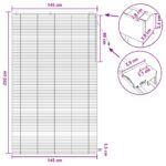 vidaXL Žalúzia Čierna 145 x 250 cm 35 mm Masívne Paulownia drevo – Obrázok 9