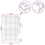 vidaXL Žalúzia Tmavohnedá 70 x 130 cm 35 mm Masívne Paulownia drevo – Obrázok 9