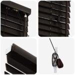 vidaXL Žalúzia Tmavohnedá 110 x 130 cm 35 mm Masívne Paulownia drevo – Obrázok 5