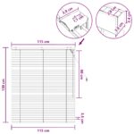 vidaXL Žalúzia Tmavohnedá 115 x 130 cm 35 mm Masívne Paulownia drevo – Obrázok 9