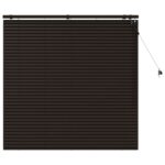 vidaXL Žalúzia Tmavohnedá 130 x 130 cm 35 mm Masívne Paulownia drevo – Obrázok 2