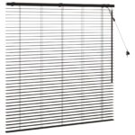 vidaXL Žalúzia Tmavohnedá 130 x 130 cm 35 mm Masívne Paulownia drevo – Obrázok 3
