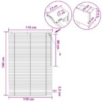 vidaXL Žalúzia Tmavohnedá 110 x 160 cm 35 mm Masívne Paulownia drevo – Obrázok 9