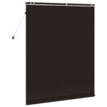 vidaXL Žalúzia Tmavohnedá 125 x 160 cm 35 mm Masívne Paulownia drevo – Obrázok 4