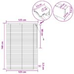 vidaXL Žalúzia Tmavohnedá 125 x 160 cm 35 mm Masívne Paulownia drevo – Obrázok 9