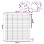 vidaXL Žalúzia Tmavohnedá 145 x 160 cm 35 mm Masívne Paulownia drevo – Obrázok 9
