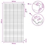 vidaXL Žalúzia Tmavohnedá 140 x 250 cm 35 mm Masívne Paulownia drevo – Obrázok 9