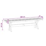 vidaXL Jedálenská lavička NOAIN 180 x 41 x 45 cm Masívna borovica – Obrázok 9