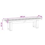 vidaXL Jedálenská lavička NOAIN 180 x 41 x 45 cm Masívna borovica – Obrázok 9