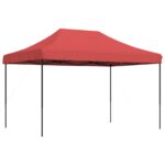 vidaXL Párty stan Vínovo červená 279 x 410 x 315 cm Oxfordská látka – Obrázok 2