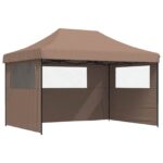 vidaXL Párty stan Hnedá 279 x 410 x 315 cm Oxfordská látka – Obrázok 2