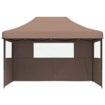 vidaXL Párty stan Hnedá 279 x 410 x 315 cm Oxfordská látka – Obrázok 3
