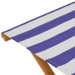 vidaXL Lehátko 2 pcs Masívne eukalyptové drevo Modrá a biela – Obrázok 6