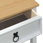 vidaXL Konzolový stolík Biela 55 x 35 x 73 cm Masívne borovicové drevo – Obrázok 7