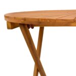 vidaXL Skladací záhradný stôl Prírodná Ø70 x 75 cm – Obrázok 7
