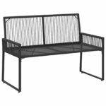 vidaXL Záhradný nábytok 4 pcs Čierna a krémová biela polyratan – Obrázok 9