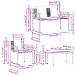 vidaXL Záhradný nábytok 4 pcs Čierna a tyrkysová polyratan – Obrázok 12