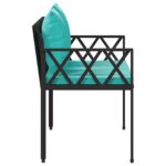 vidaXL Záhradné lavičky 2 -Seater 116 x 56 x 75 cm polyratan – Obrázok 6