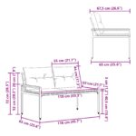 vidaXL Vonkajšia lavička 2 -Seater 116 x 67,5 x 72 cm polyratan – Obrázok 11