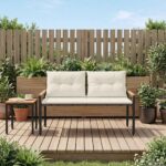 vidaXL Vonkajšia lavička 2 -Seater 116 x 67,5 x 72 cm polyratan – Obrázok 3