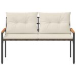 vidaXL Vonkajšia lavička 2 -Seater 116 x 67,5 x 72 cm polyratan – Obrázok 5