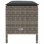 vidaXL Záhradný taburet Sivá a tmavo sivá 80 x 38 x 45 cm PE ratan – Obrázok 5
