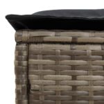vidaXL Záhradný taburet Sivá a tmavo sivá 80 x 38 x 45 cm PE ratan – Obrázok 7