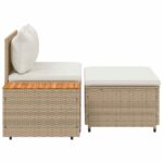 vidaXL Záhradná súprava gaučov 4 -Seater 4 pcs 55 x 30 x 39 cm – Obrázok 9