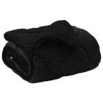 vidaXL Zimný prehoz Čierna 220 x 260 cm Mikrofáza a Teddy fleece – Obrázok 2