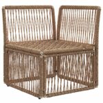 vidaXL Rohová sofa Béžová polyratan – Obrázok 2