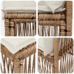 vidaXL Rohová sofa Béžová polyratan – Obrázok 5