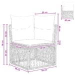 vidaXL Rohová sofa Béžová polyratan – Obrázok 7