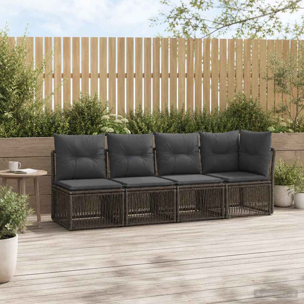 42026717_1.jpg vidaXL Sofa pre 4 osoby s ľavým ramenom 4 pcs 4-Počet miest Sivá – Obrázok 1