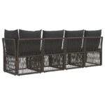 vidaXL Sofa pre 4 osoby s ľavým ramenom 4 pcs 4-Počet miest Sivá – Obrázok 6