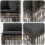 vidaXL Sofa pre 4 osoby s ľavým ramenom 4 pcs 4-Počet miest Sivá – Obrázok 7