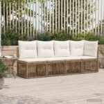 vidaXL Sofa pre 4 osoby s ľavým ramenom 4 pcs 4-Počet miest Béžová